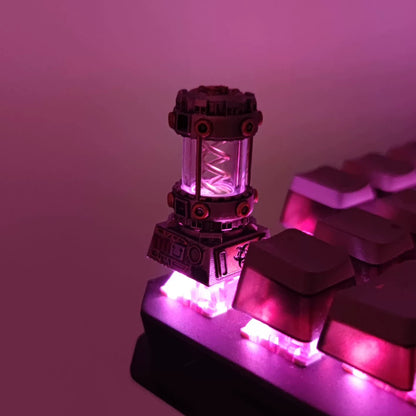 Resident Evil themed resin coated bio gene spiral personalized keycaps, mechanical keyboard decorative keycaps