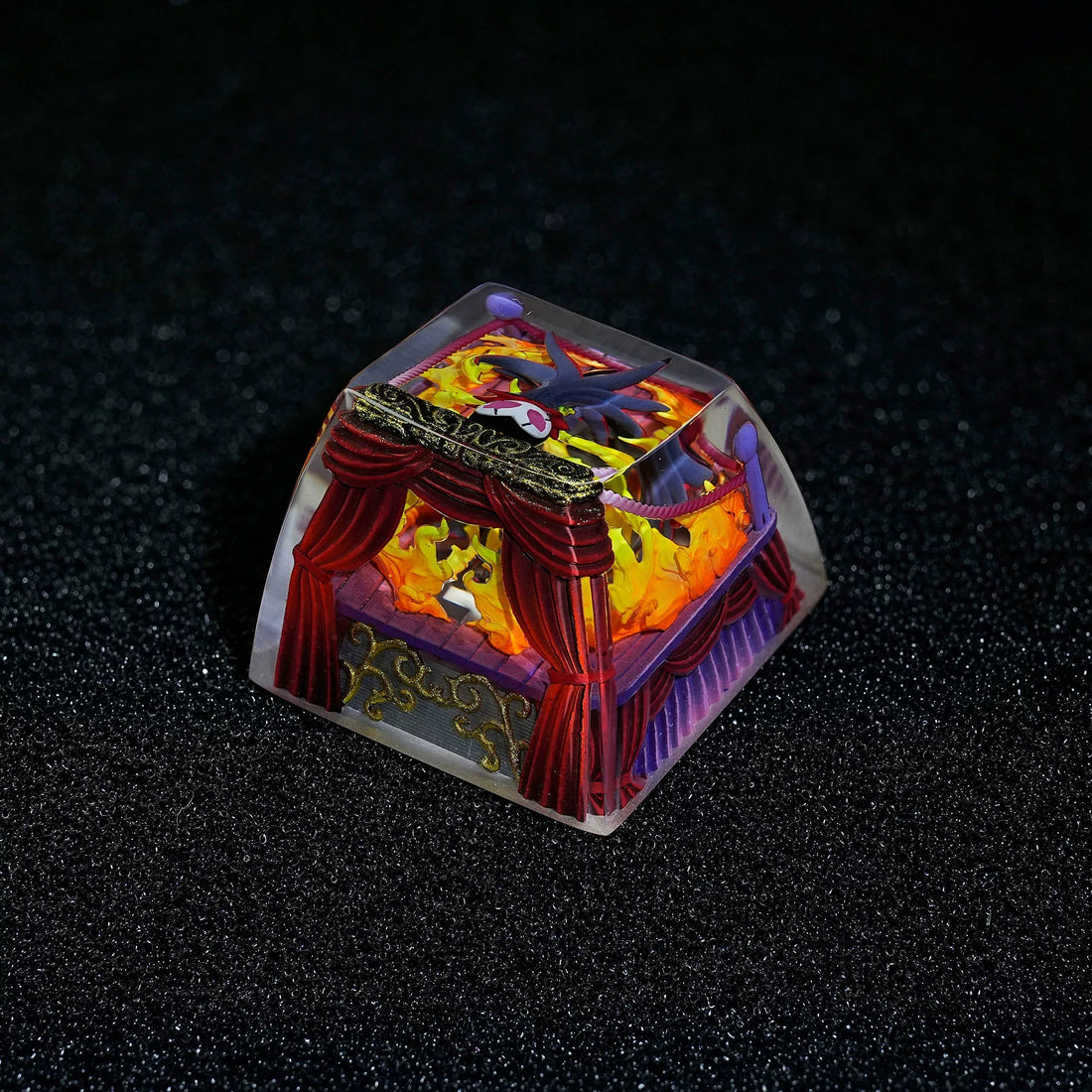 Hollow Knight, Grimm, Crystal Resin Personalized Keycaps, Anime Game Culture Creative Resin Keycaps, Mechanical Keyboard Art Decorative Keycaps
