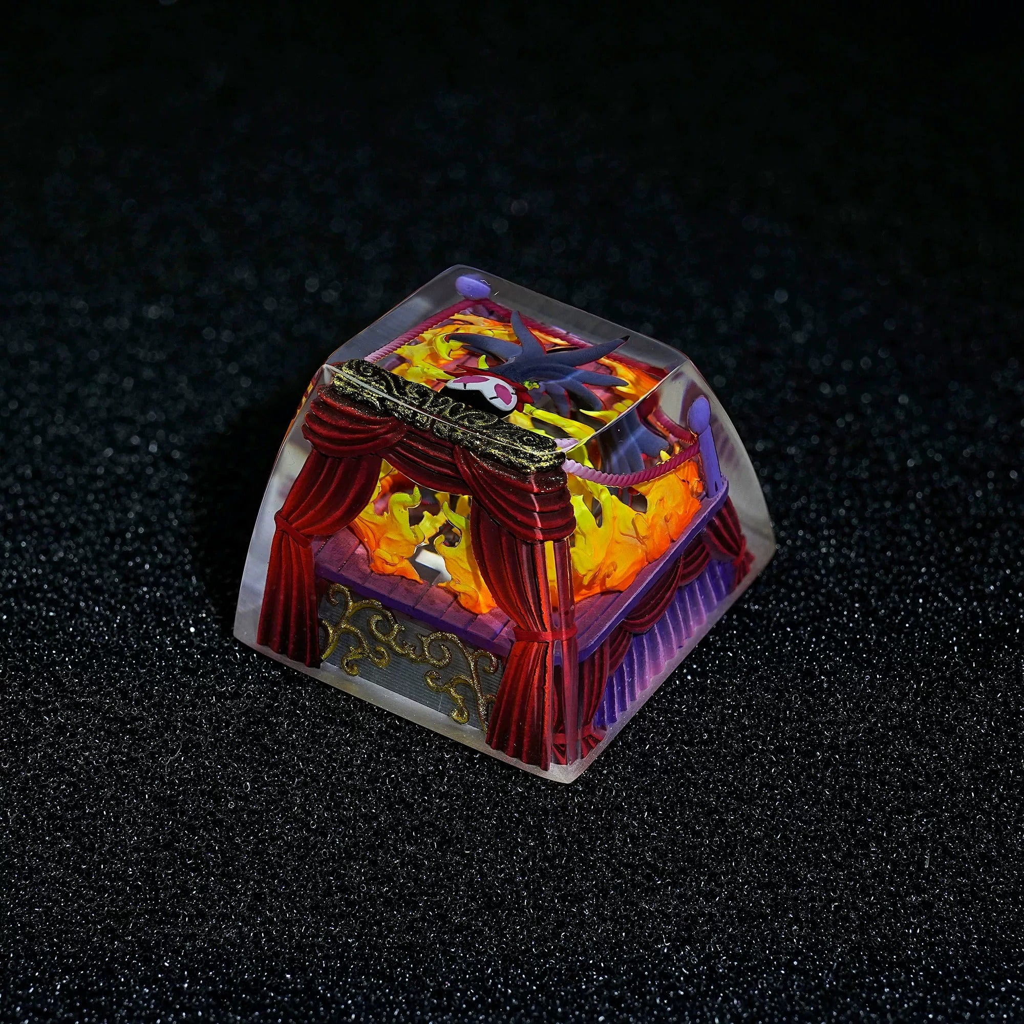 Hollow Knight, Grimm, Crystal Resin Personalized Keycaps, Anime Game Culture Creative Resin Keycaps, Mechanical Keyboard Art Decorative Keycaps