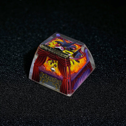 Hollow Knight, Grimm, Crystal Resin Personalized Keycaps, Anime Game Culture Creative Resin Keycaps, Mechanical Keyboard Art Decorative Keycaps