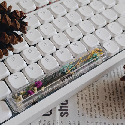 Natural Plant Specimen Eternal Flower Series, Lofree, 6.25U Crystal drops of glue Spacebar, Art Decorative Keycaps.