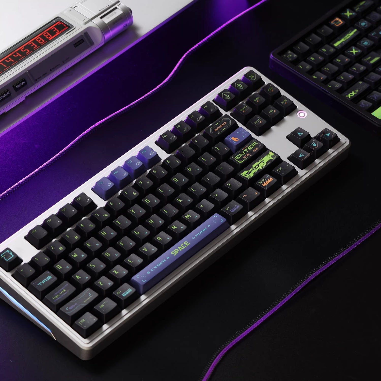 Cyberpunk Pulse Theme -137 Keys - Original High PBT Thermal Sublimation Mechanical Keyboard Custom Decorative Keycap Set