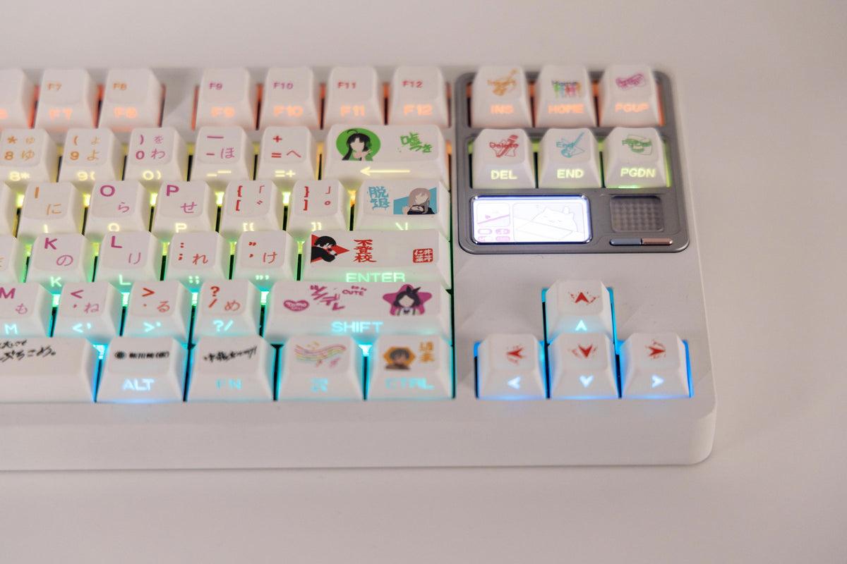 girls band cry Theme PBT material personalized key cap set, animation game culture creative decoration key cap set, compatible with 61/64/68/75/84/87/104 key mechanical keyboard