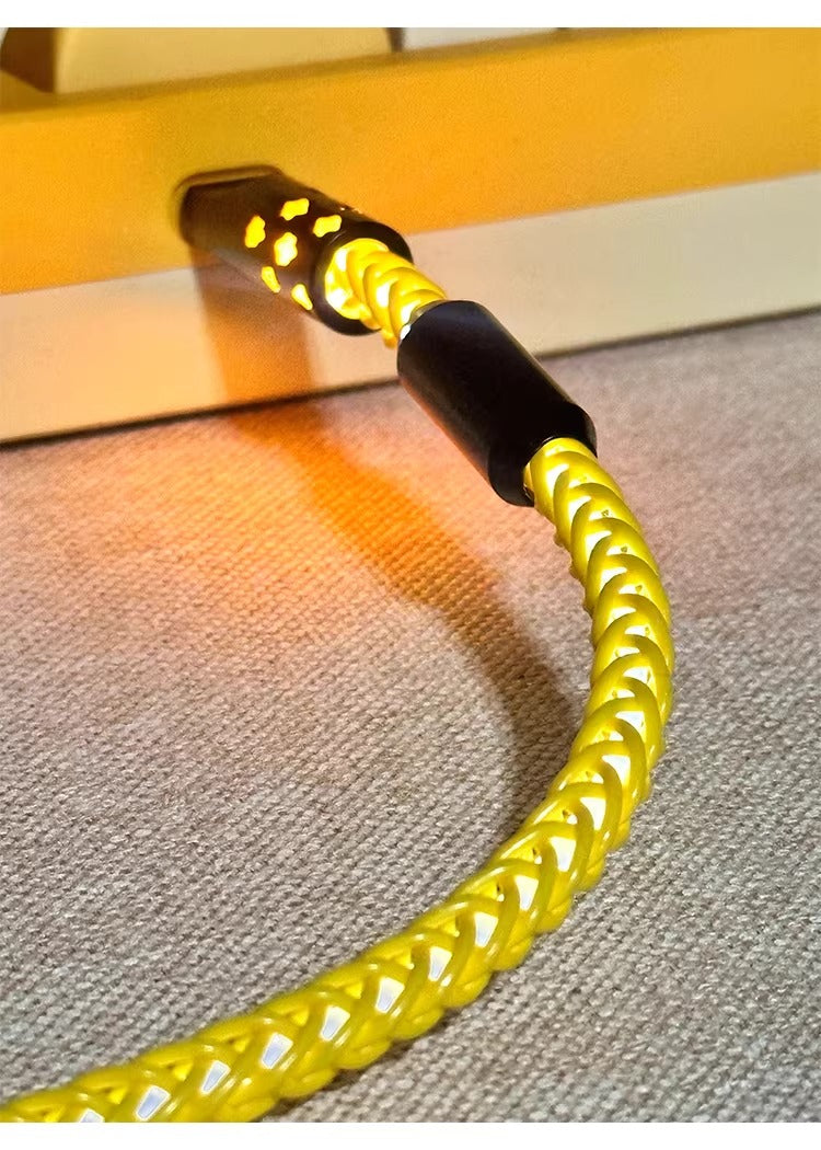 Basic overall luminous single-crystal copper mechanical keyboard customized manual data cable, luminous data cable