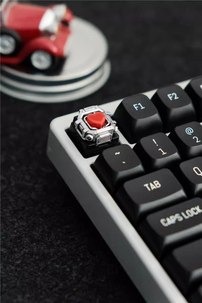 Space capsule themed design, personalized keycap, mechanical keyboard decoration, keycap resin coating, cute and cool mechanical style, mecha style keycap.