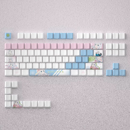 Eromanga Sensei series, Izumi Sagiri theme, original high PBT material compatible MX switch mechanical keyboard, anime game theme set keycaps, mechanical keyboard replacement keycap set