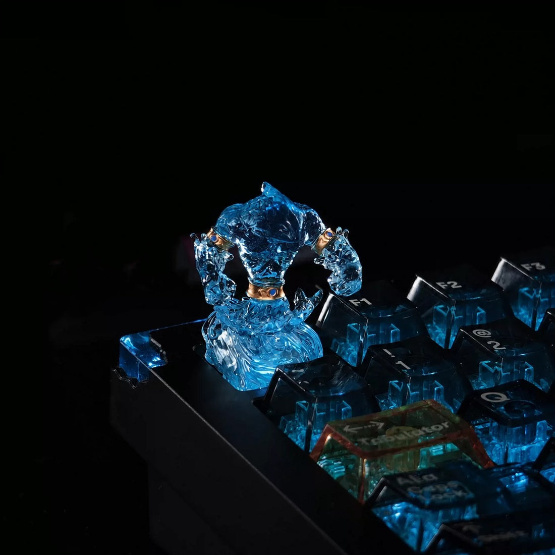 World of Warcraft, Water Elemental, Crystal Resin Molding, Handmade Resin Craftsman Keycaps, Game Anime Culture Creative Mechanical Keyboard Decorative Keycaps