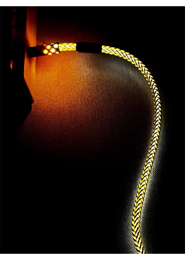 Basic overall luminous single-crystal copper mechanical keyboard customized manual data cable, luminous data cable