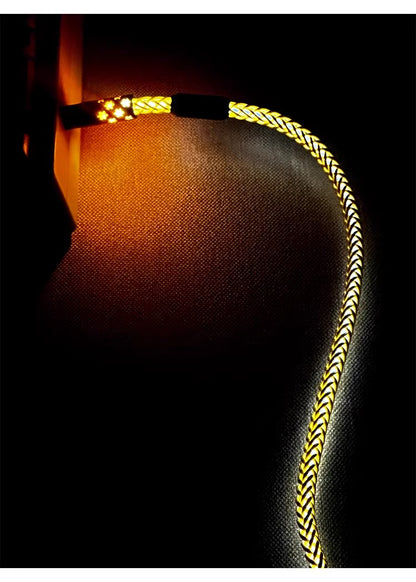 Basic overall luminous single-crystal copper mechanical keyboard customized manual data cable, luminous data cable