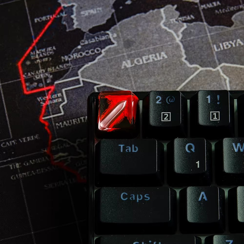 World of Warcraft series, warrior skill themed crystal resin artisankeycaps, game culture creative peripheral resin decorative keycaps