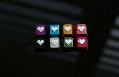 love ❤ Pixel style, metal CNC, aluminum alloy creative decorative keycaps