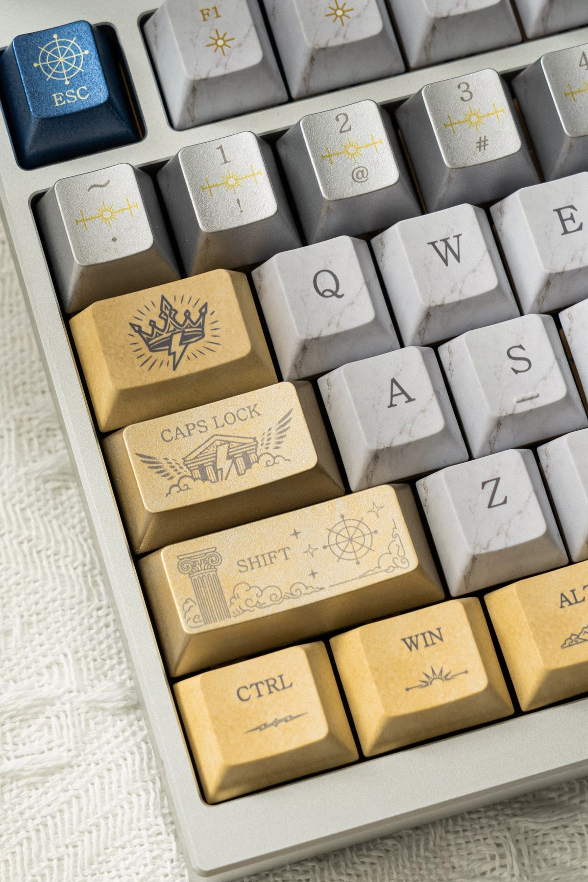 Thor Odinson/The God of Thunder  PBT material personalized keycap set, mechanical keyboard replacement decorative keycaps, Science fiction mythology themed keycaps compatible with 61/64/68/75/84/87/104 key mechanical keyboards