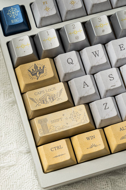 Thor Odinson/The God of Thunder  PBT material personalized keycap set, mechanical keyboard replacement decorative keycaps, Science fiction mythology themed keycaps compatible with 61/64/68/75/84/87/104 key mechanical keyboards