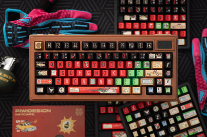 CS2 Stupid Bandit Theme Keycap Five sided Heat Sublimation Original Factory Height 144 Key Metallic Paint CS Theme Personalized Keycap, FPS Game Custom Set Keycap