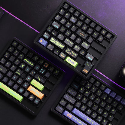 Cyberpunk Pulse Theme -137 Keys - Original High PBT Thermal Sublimation Mechanical Keyboard Custom Decorative Keycap Set