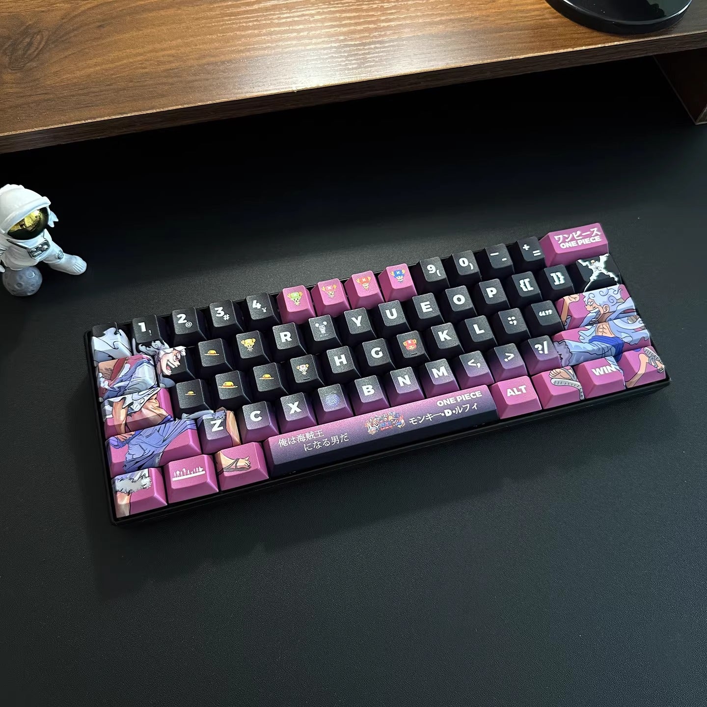 One Piece series keyboard keycap set, Nika Luffy theme, PBT material sublimation process, mechanical keyboard decoration keycap set