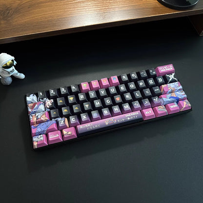 One Piece series keyboard keycap set, Nika Luffy theme, PBT material sublimation process, mechanical keyboard decoration keycap set