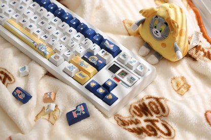 Tom and Jerry Theme Keycaps -155 Keys - Original High PBT Thermal Sublimation Decorative Keycap Set