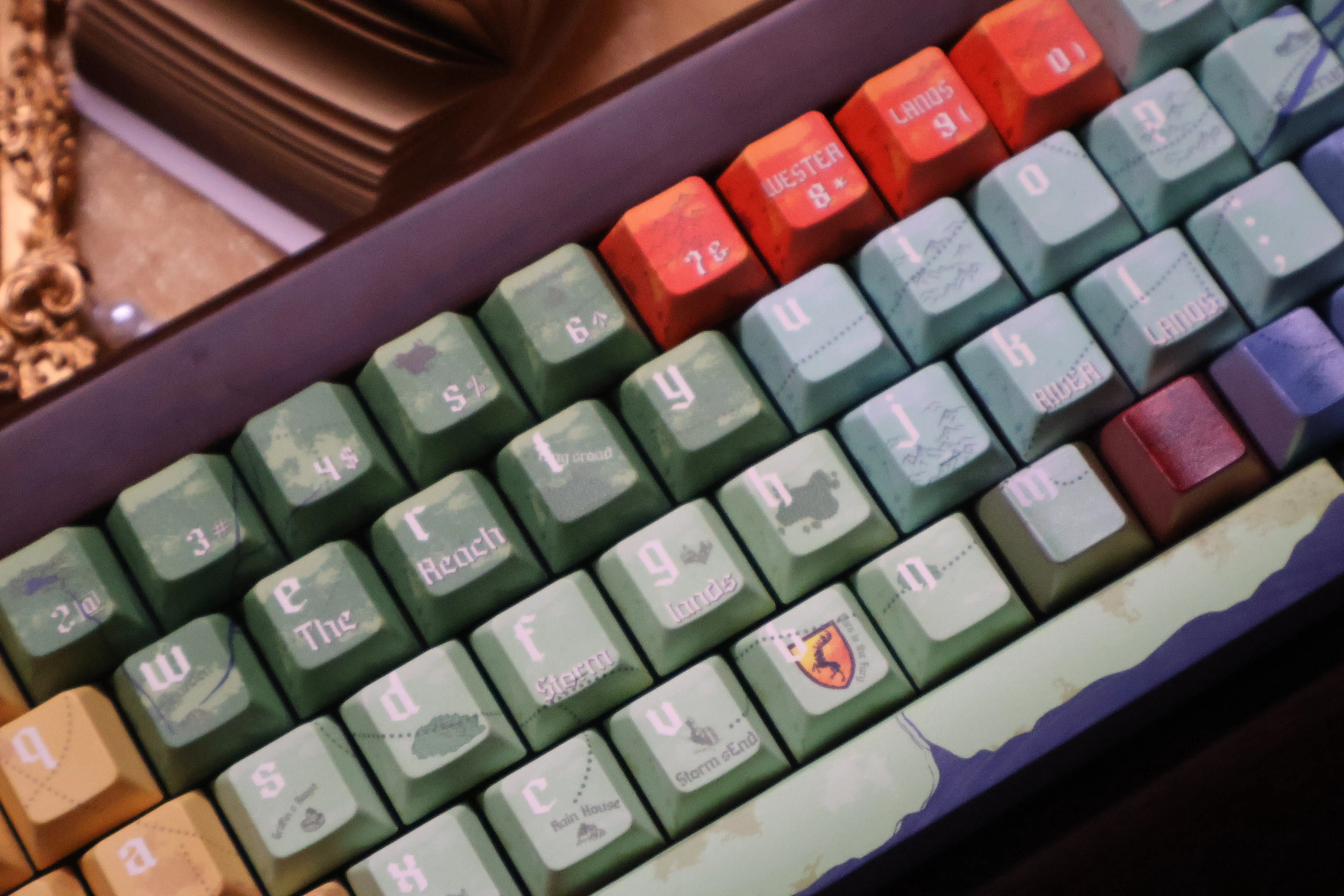 A Song of Ice and Fire themed keycap set, PBT material, sublimation technology, animation cartoon decoration keycap set