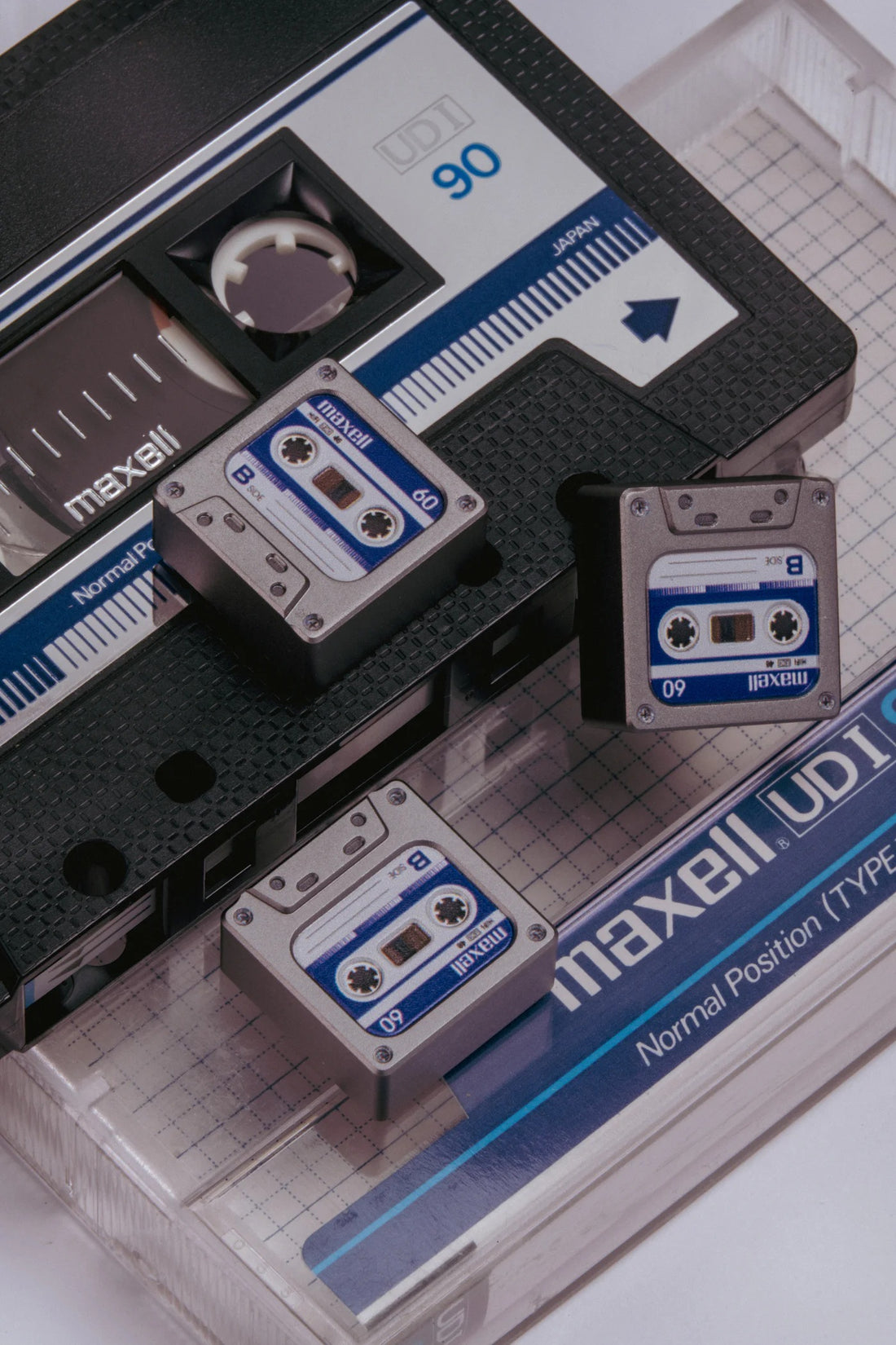 Magnetic tape prototype design personalized keycaps, metal art retro keycaps, aluminum alloy version set of 4, mechanical keyboard decorative keycaps