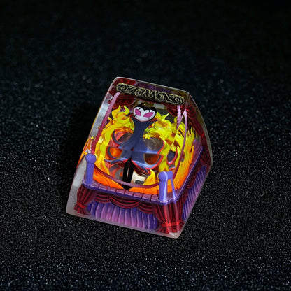 Hollow Knight, Grimm, Crystal Resin Personalized Keycaps, Anime Game Culture Creative Resin Keycaps, Mechanical Keyboard Art Decorative Keycaps