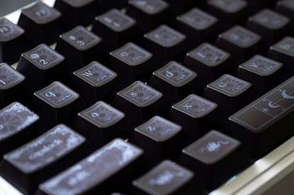 Original design set of dynamic snake theme keycaps, made of PBT material, highly personalized keycap set from the original factory, suitable for 61/64/68/75/84/87/104 key mechanical keyboards in anime and games