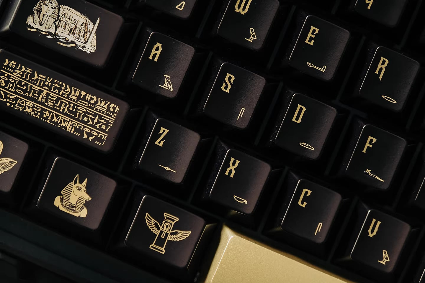 Mysterious Egypt, Metal Gloss PBT Material Personalized Keycap Set, Mechanical Keyboard Theme Design Decorative Keycap Set