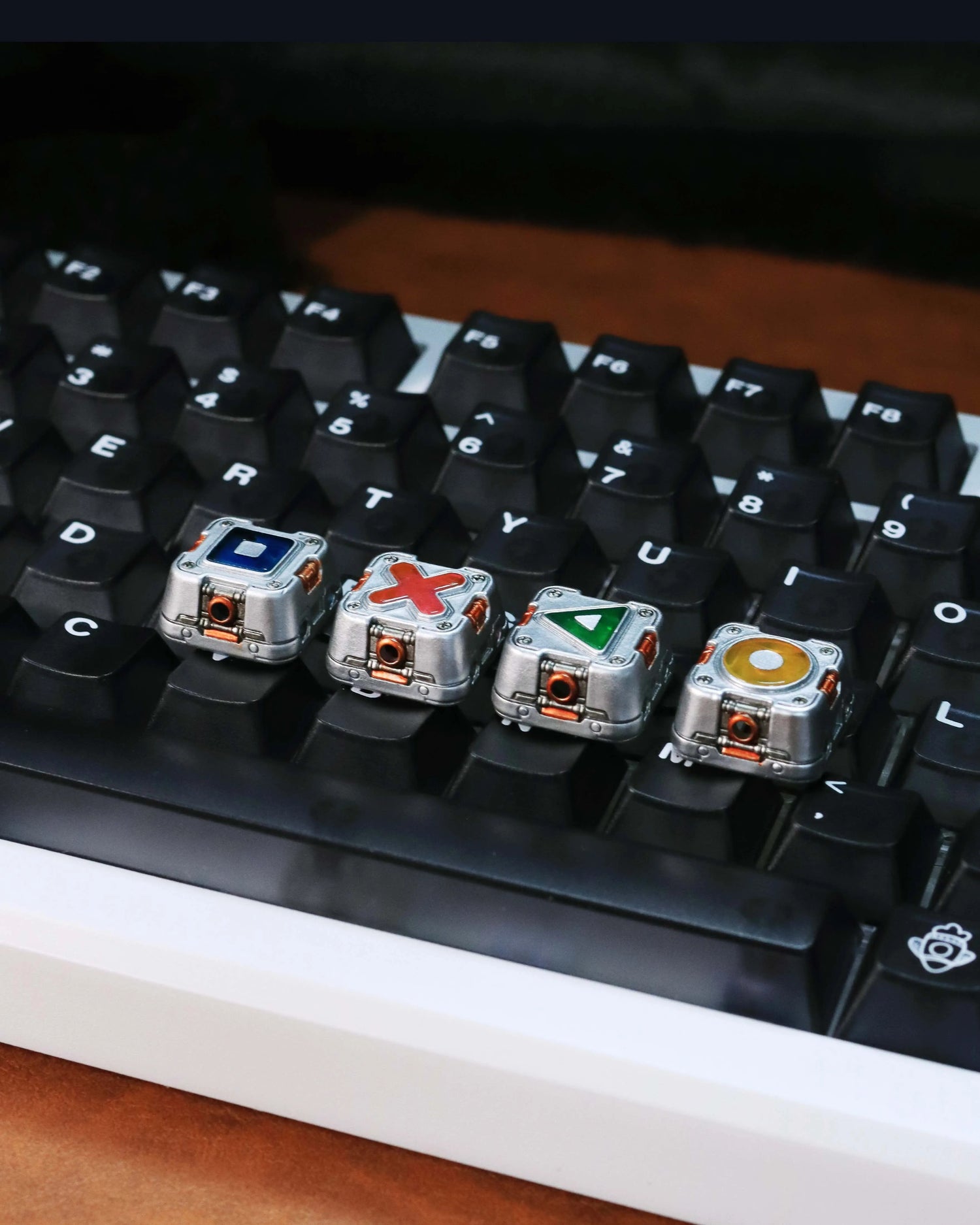 Cyberpunk style directional key set mechanical keyboard handmade personalized metal keycaps translucent personalized keycaps customized mechanical keyboard decorative keycaps