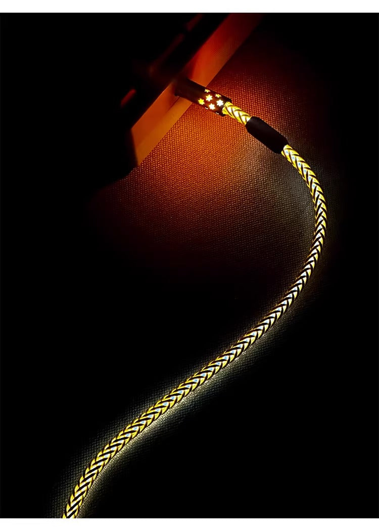 Basic overall luminous single-crystal copper mechanical keyboard customized manual data cable, luminous data cable