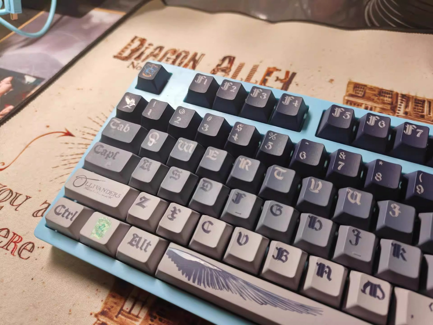 The Harry Potter themed series, PBT material, sublimation technology, animation cartoon decoration keycap set