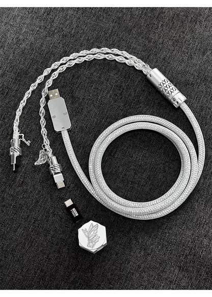 Independent induction magnetic switch light, one to two dual Type-C, 8k gaming cable, keyboard customization, manual data cable
