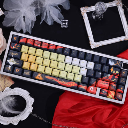 Arknights series, Viviana theme, custom set personalized keycap series, PBT material, compatible with 61/64/68/75/84/87/104 mechanical keyboard keycap set