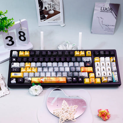Death Stranding theme, PBT material personalized keycap set, anime keycap culture peripheral mechanical keyboard decoration keycaps， Compatible with 61/64/68/75/84/87/104 key mechanical keyboard keycap set