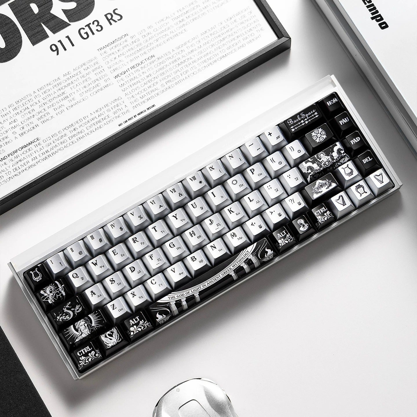 Apollo Sun God Theme theme design, custom set personalized keycap series，PBT material, Original factory height, compatible with 61/64/68/75/84/87/104 mechanical keyboard keycap set