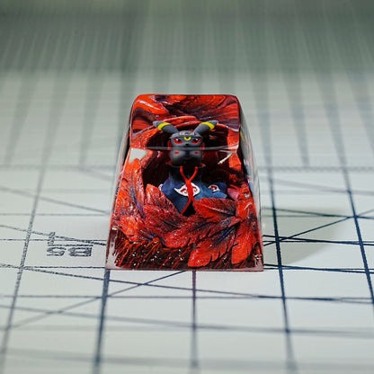 Umbreon Fusion NARUTO Fusion Akatsuki Crystal Resin Keycaps Original Design Personalized Keycaps, Anime Game Culture Creative Keycaps Mechanical Keyboard Cartoon Decorative Keycaps