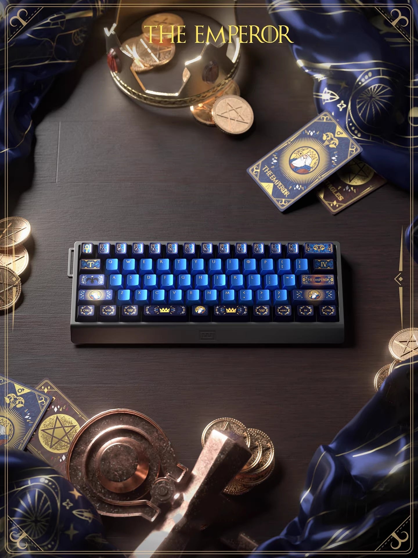 King/Emperor theme, metal paint PBT material personalized keycap set, factory high decorative keycap set
