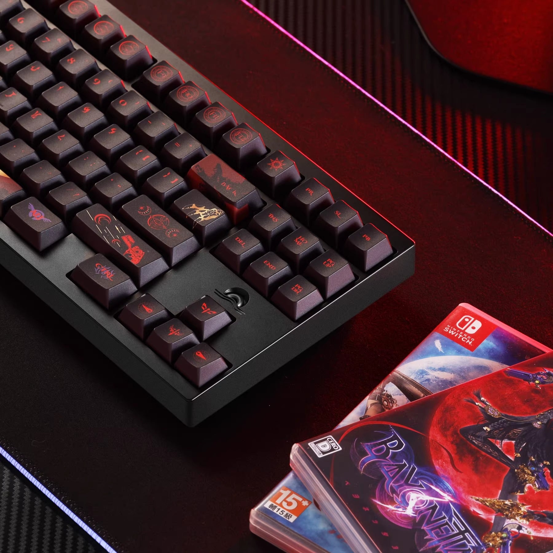 Bayonetta Theme Design, PBT material, sublimation， Personalized keycap set, original factory height mechanical keyboard decorative keycap set