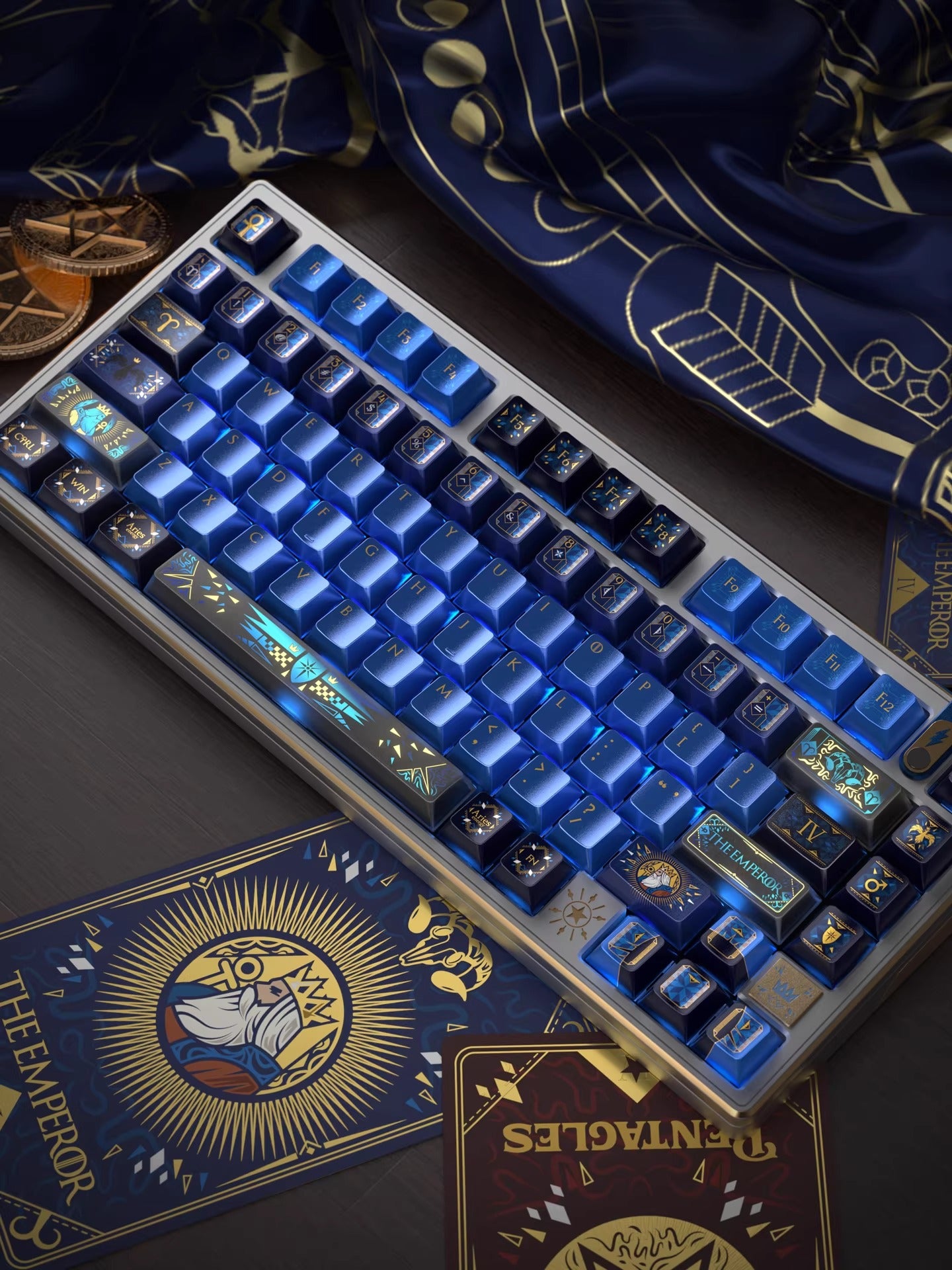 King/Emperor theme, metal paint PBT material personalized keycap set, factory high decorative keycap set