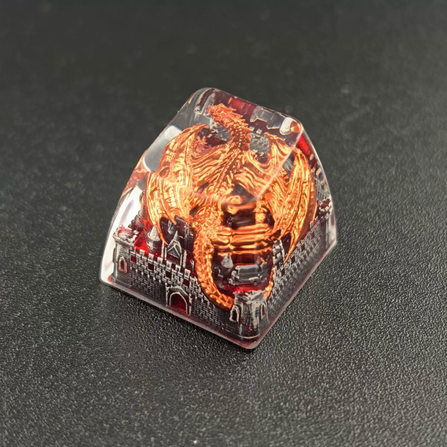 Game of Thrones, Dragon Castle Theme Design, 1 U crystal resin molding, mythological creative custom resin craftsman handmade decorative keycaps