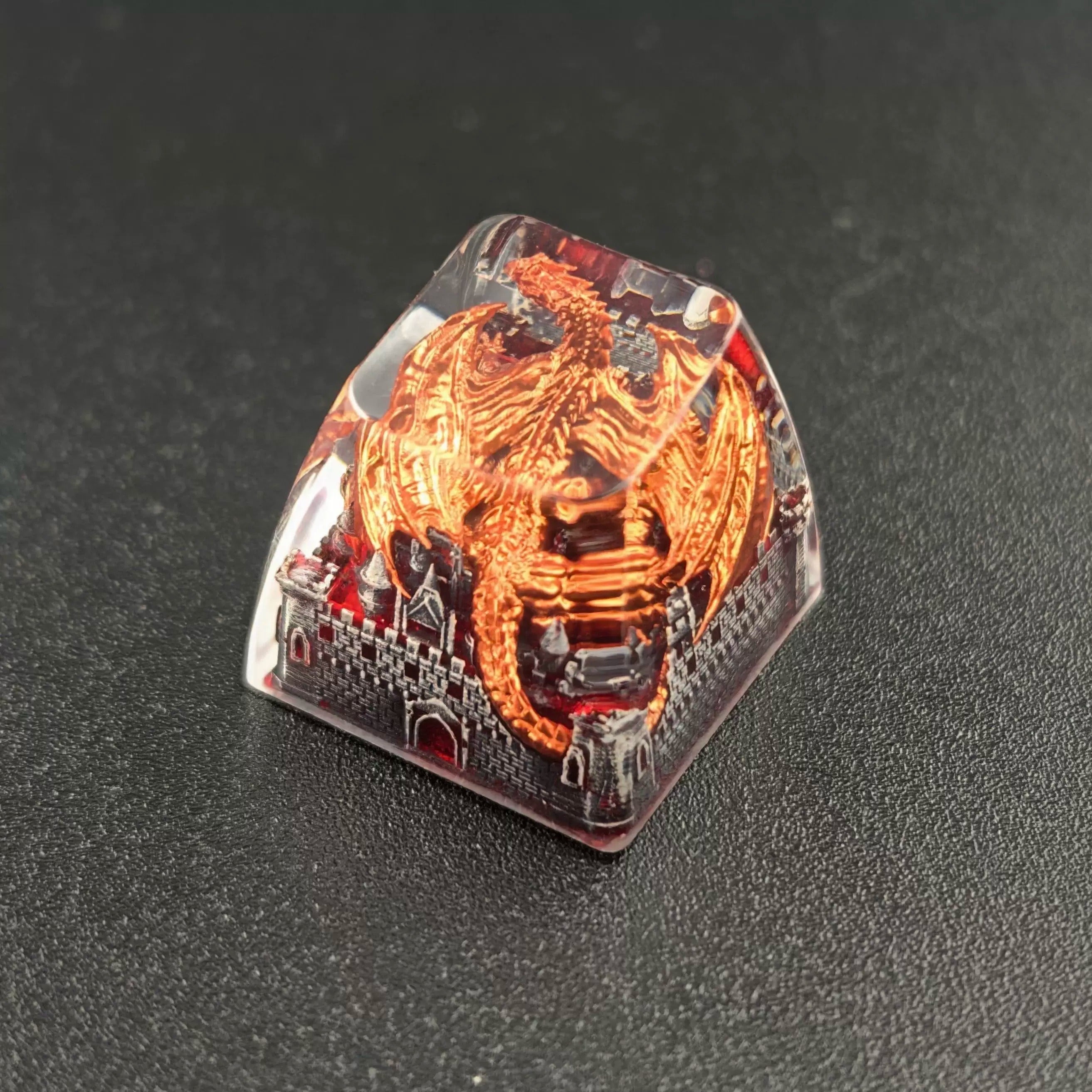 Game of Thrones, Dragon Castle Theme Design, 1 U crystal resin molding, mythological creative custom resin craftsman handmade decorative keycaps