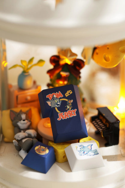 Tom and Jerry Theme Keycaps -155 Keys - Original High PBT Thermal Sublimation Decorative Keycap Set