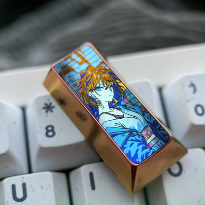 Mechanical keyboard 108% full-size keyboard, PAD keypad number area,+/Enter key, vertical 2U titanium alloy personalized key cap Collection, animation game cultural creative products, mechanical keyboard decorative key cap
