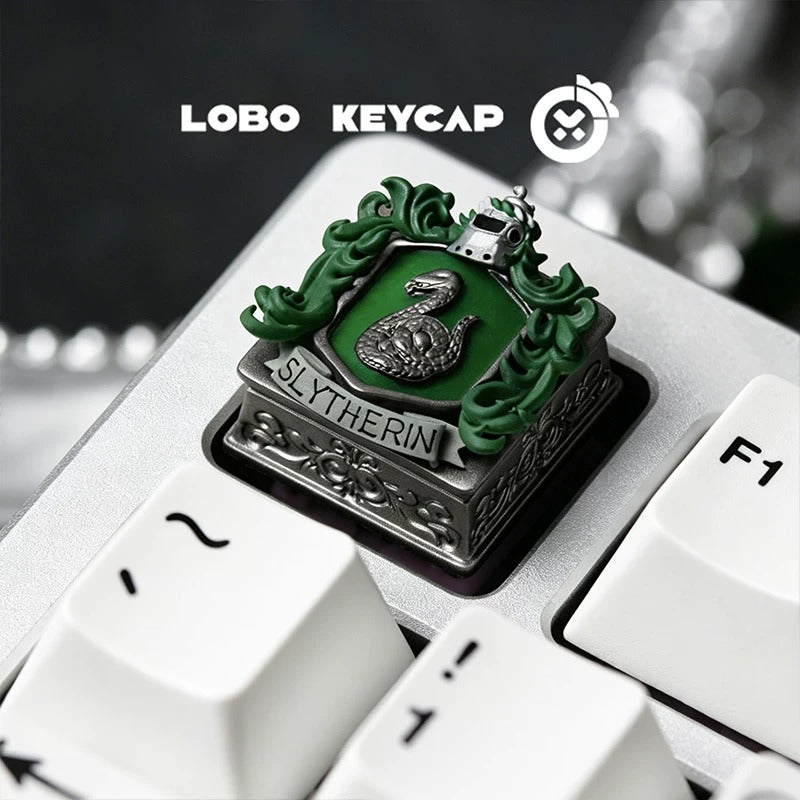 Harry Potter Academy badge, multi-color resin molded personalized keycaps, magical cartoon fantasy themed design mechanical keyboard decorative keycaps