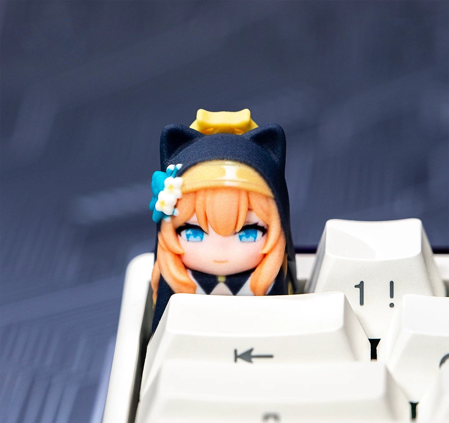 Blue Archive The Animation series, doujin character half body design multi-color resin personalized keycaps, anime game culture peripheral products keyboard decoration keycaps