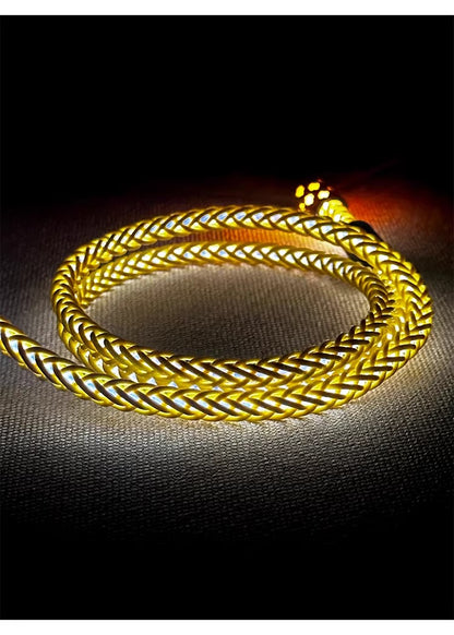 Basic overall luminous single-crystal copper mechanical keyboard customized manual data cable, luminous data cable