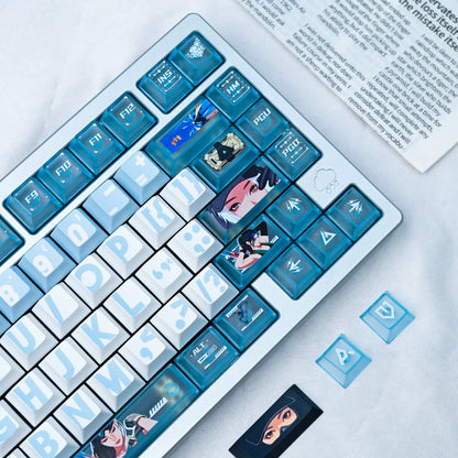 Delta Force themed design kit keycaps, custom set personalized keycap series，PBT+PC material, Original factory height, compatible with 61/64/68/75/84/87/104 mechanical keyboard keycap set