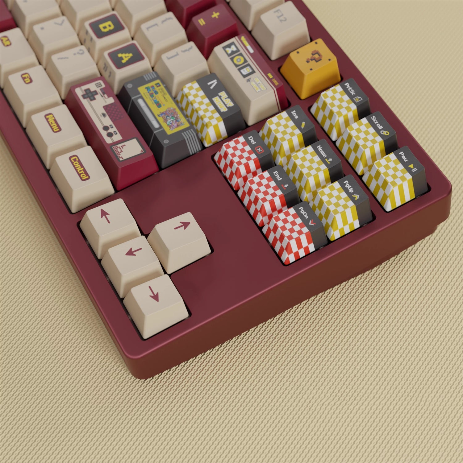 Childhood Memories Series, FC game console retro game console theme personalized keycap design, PBT material customized set keycap decoration keycap