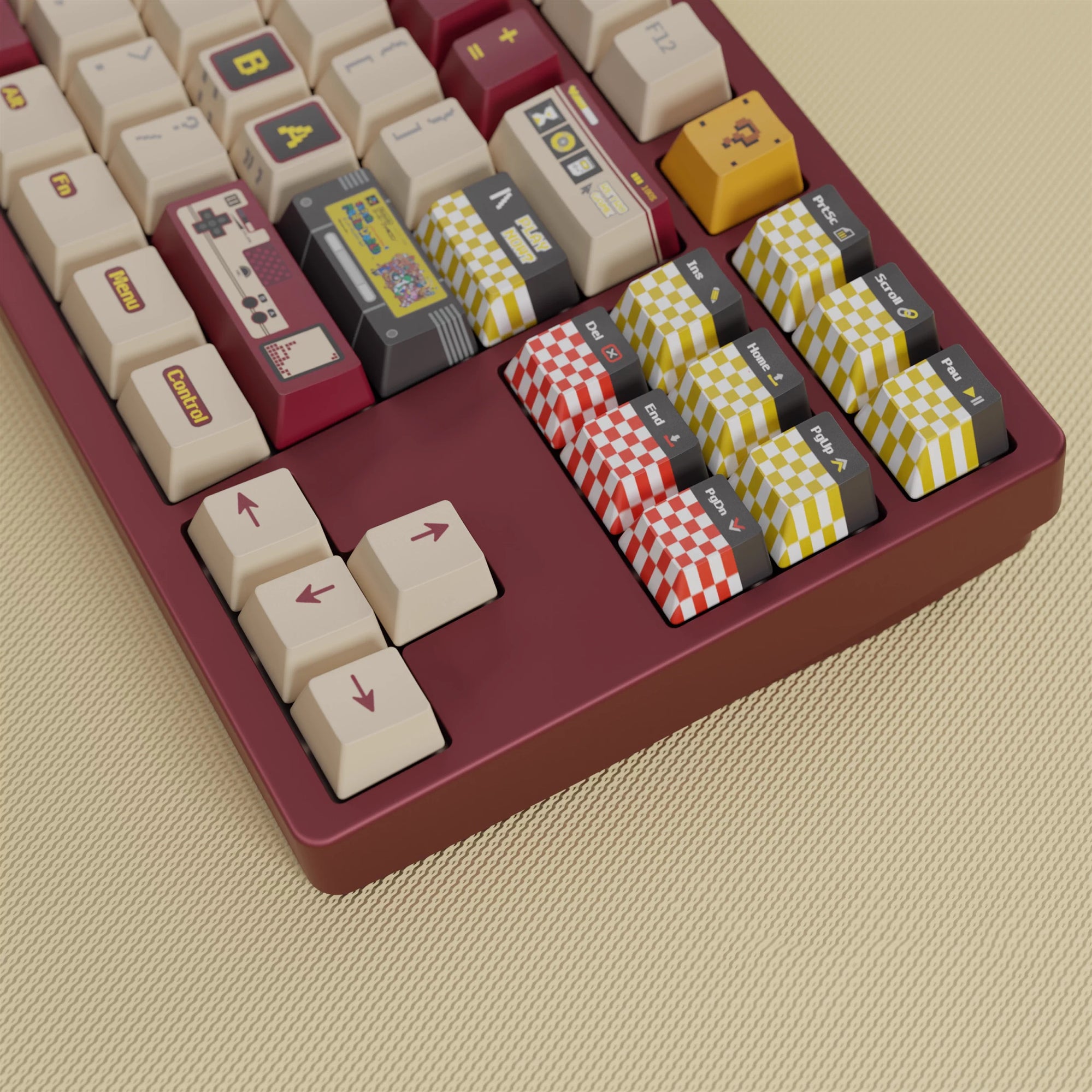 Childhood Memories Series, FC game console retro game console theme personalized keycap design, PBT material customized set keycap decoration keycap