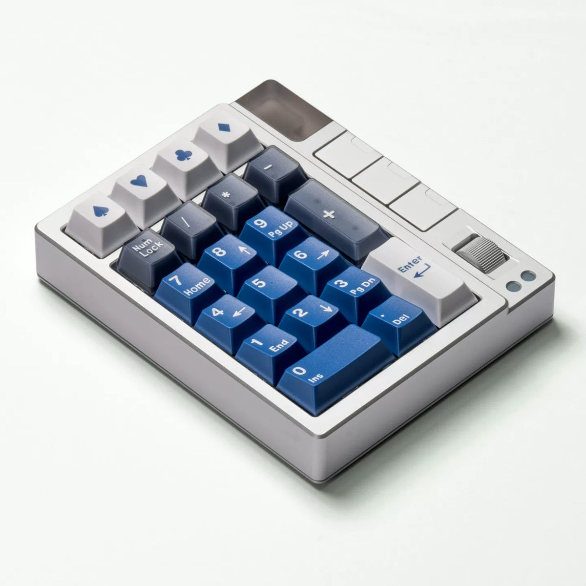 Warrior Blue Grey Half Transparent Full Set Keycap ABS+PC Two Color, Simple Blue Tone, Mechanical Keyboard Replacement Keycap Set, Compatible with 61/64/68/75/84/87/104 Key Mechanical Keyboard Keycap Set