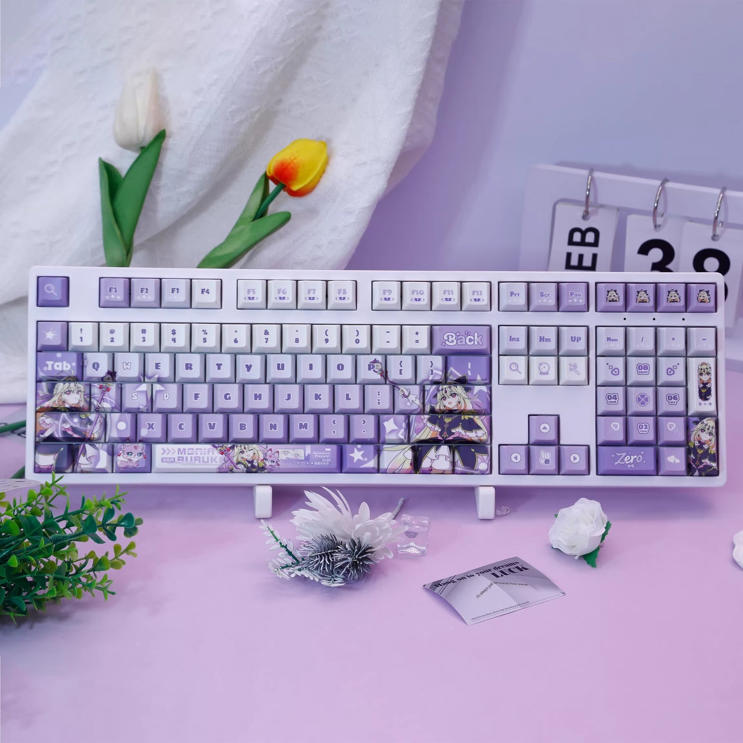 Star Detective Precure! Cure Arcana Shadow Theme Design Keycap, Decorative Keycap Set PBT anime Animation Keycap Mechanical Keyboard Personalized Keycap